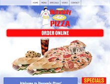 Tablet Screenshot of goheavenlypizza.com